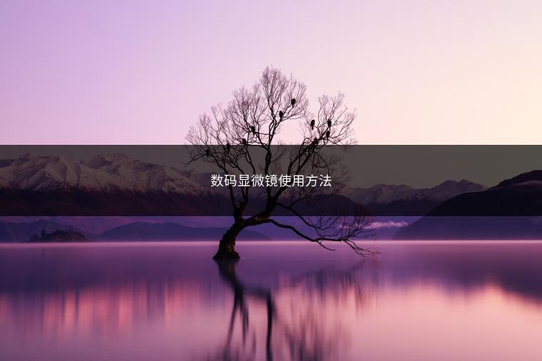 数码显微镜使用方法