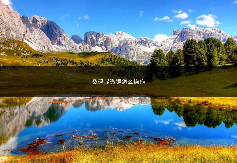数码显微镜怎么操作