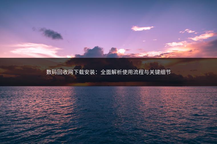数码回收网下载安装：全面解析使用流程与关键细节
