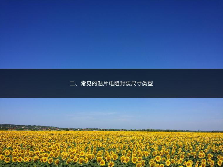 二、常见的贴片电阻封装尺寸类型