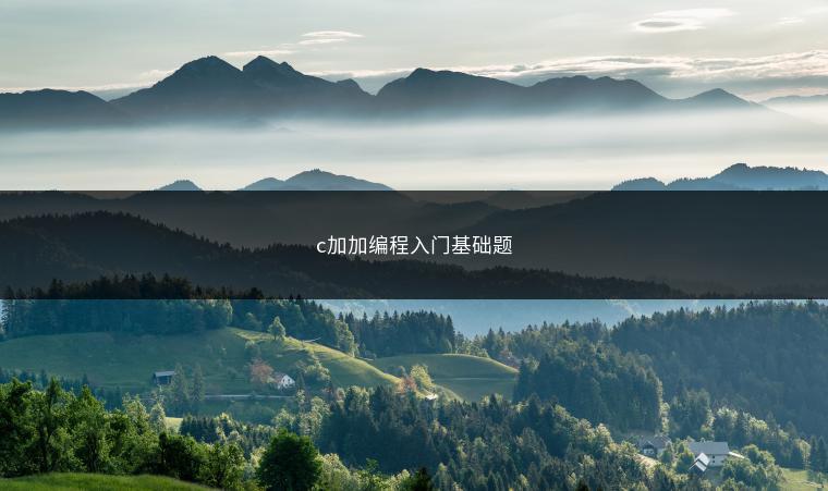 c加加编程入门基础题