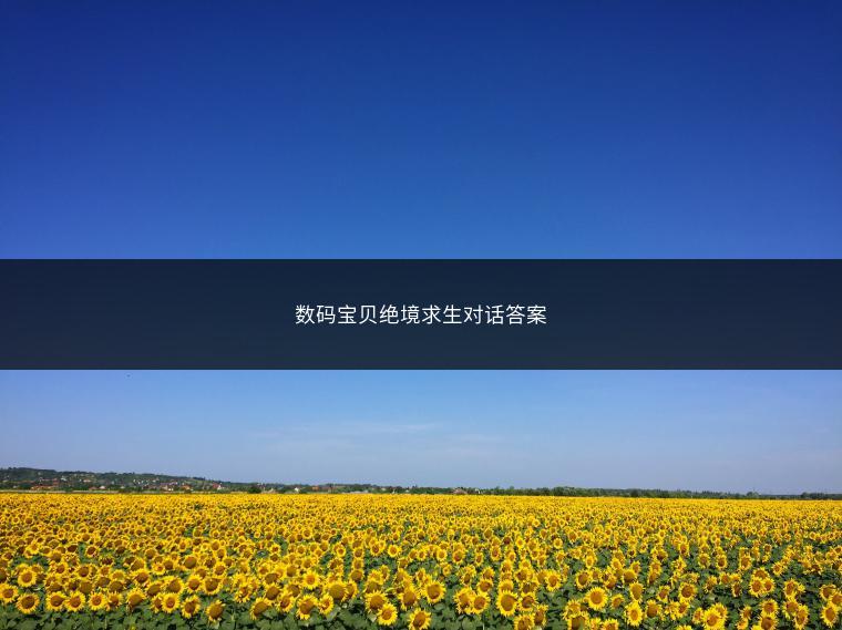 数码宝贝绝境求生对话答案