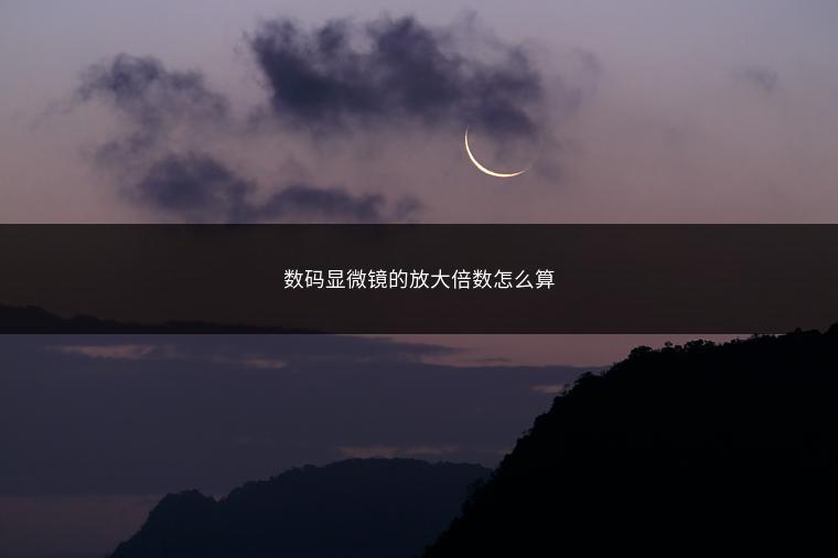 数码显微镜的放大倍数怎么算