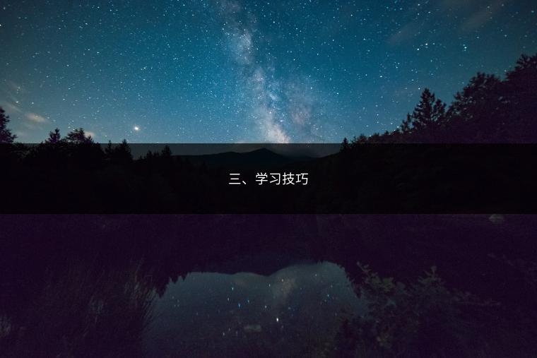 三、学习技巧