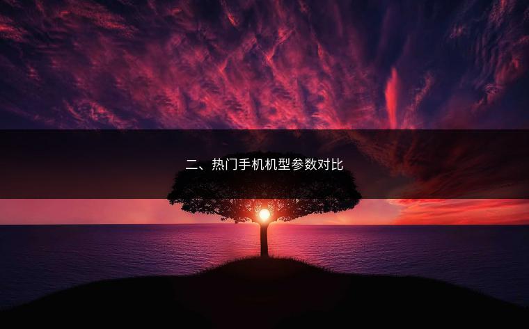 二、热门手机机型参数对比