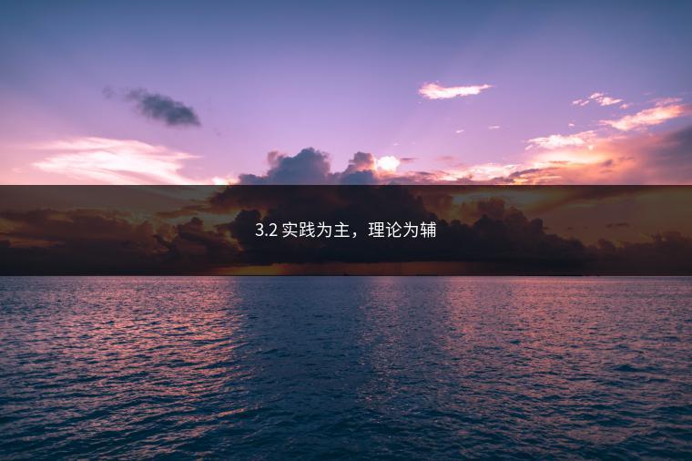 3.2 实践为主，理论为辅